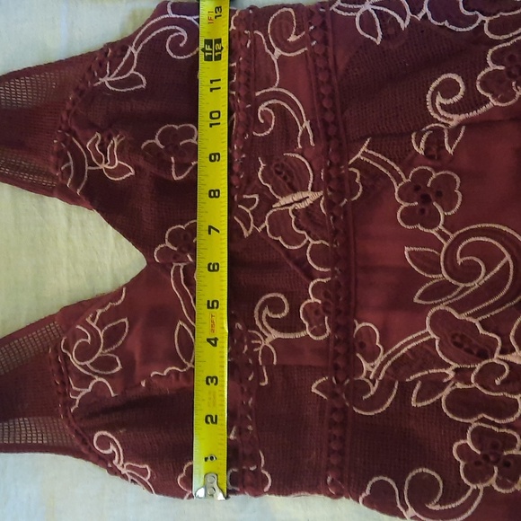 Anthropologie Dress, Size 0, Burgundy, Sleeveless. - Picture 3 of 5